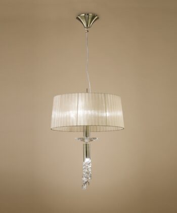 Suspensão Tiffany Oxidado e Cristal 4L