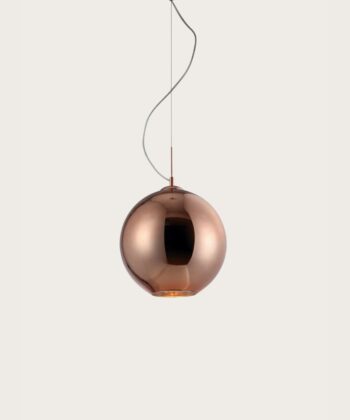 Suspensão Bola Crystal Bronze 40 cm