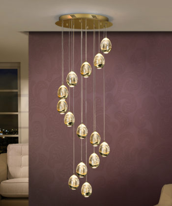 Suspensão Rocío Dourado 14L com Bluetooth
