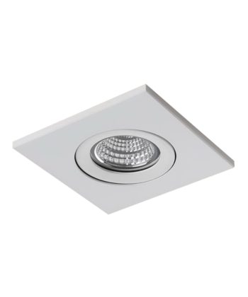 Aro de Embutir Orientável NC1860 Quadrado Branco
