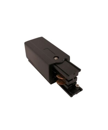 Conector Direita ou Esquerda Preto para Calha Trifásica