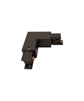 Conector L Preto Esquerdo ou Direito para Calha Trifásica