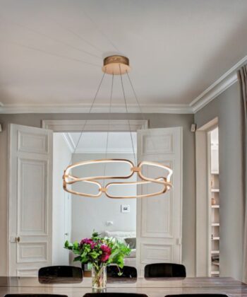 Suspensão Colette Dourado Rosa 60cm