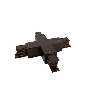 Conector X Preto para Calha Trifásica