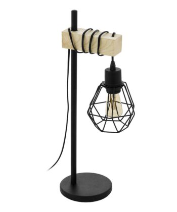 Candeeiro de Mesa Townshend Preto com Abajur