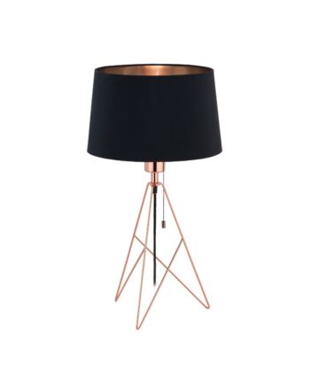 Candeeiro de Mesa Camporale Cobre e Preto