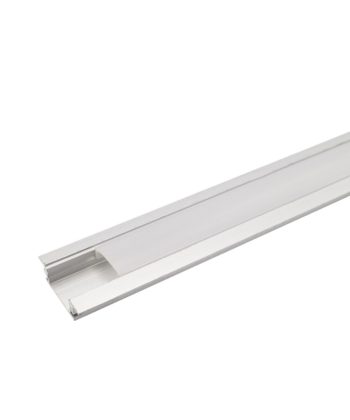 Perfil 2m p/ Fita LED c/ Difusor Fosco c/ Aba
