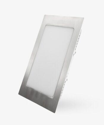 Painel LED de Embutir Quadrado Níquel 12cm