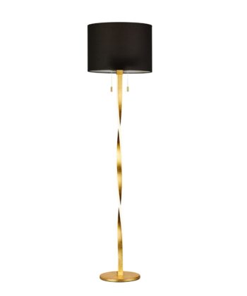 Candeeiro de Pé  Nandor Preto e Dourado