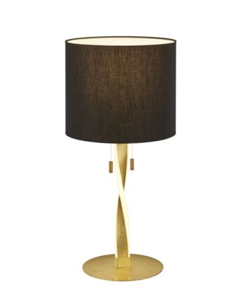 Candeeiro de Mesa Nandor Preto e Dourado
