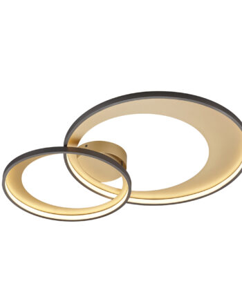 Plafon Granada Preto e Dourado 85cm 2L