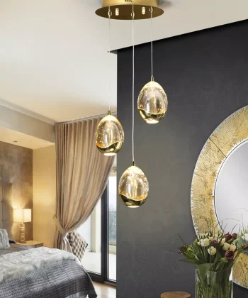 Suspensão Rocío Dourado 3L
