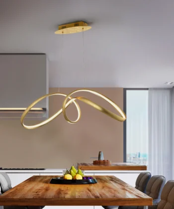 Suspensão Lia Folha de Ouro 85cm