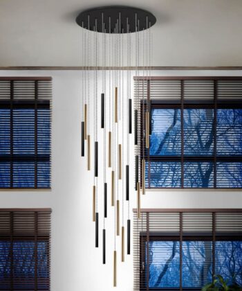 Suspensão Varas Preto e Dourado 3m 25L