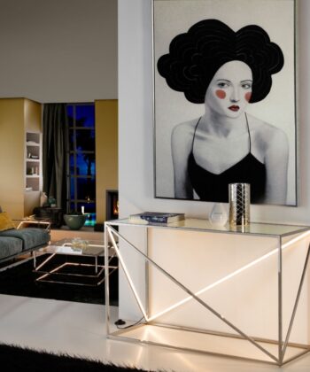 Mesa Aparador Moonlight Cromado 120cm