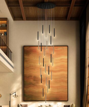 Suspensão Varas Preto e Dourado 5m 25L com Comando