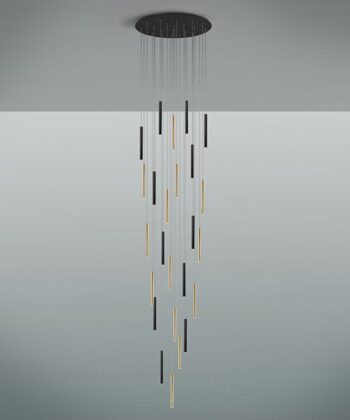 Suspensão Varas Preto e Dourado 5m 25L com Comando