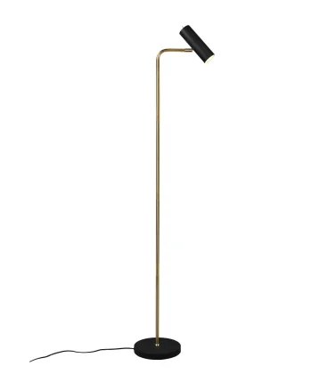 Candeeiro de Pé Marley Preto e Dourado