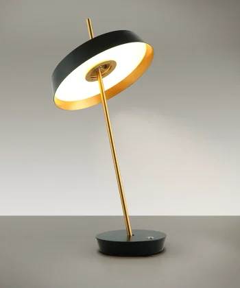 Candeeiro Vertigo Preto e Dourado