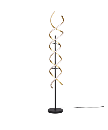 Candeeiro de Pé Sequence Preto e Dourado
