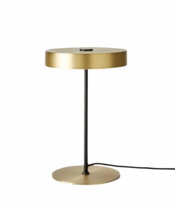 Candeeiro de Mesa Ambor Preto e Dourado