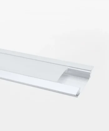 Perfil 2m Branco p/ Fita LED c/ Difusor Fosco c/ Aba RR