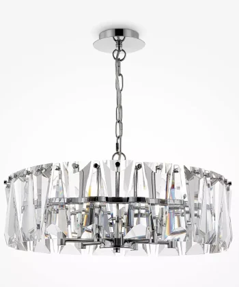 Suspensão Puntes Cromado e Cristal 6L