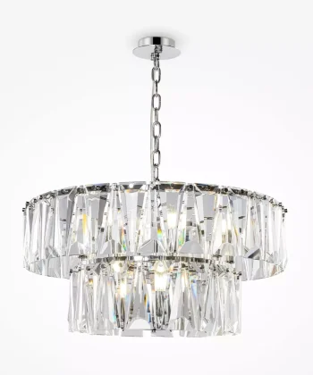 Suspensão Puntes Cromado e Cristal 12L