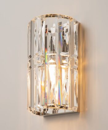 Aplique Facet Cristal e Cromado 1L