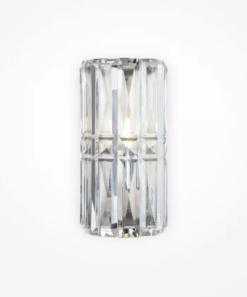 Aplique Facet Cristal e Cromado 1L