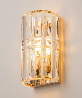 Aplique Facet Cristal e Dourado 1L