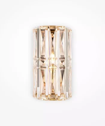 Aplique Facet Cristal e Dourado 1L
