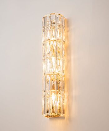 Aplique Facet Cristal e Dourado 3L