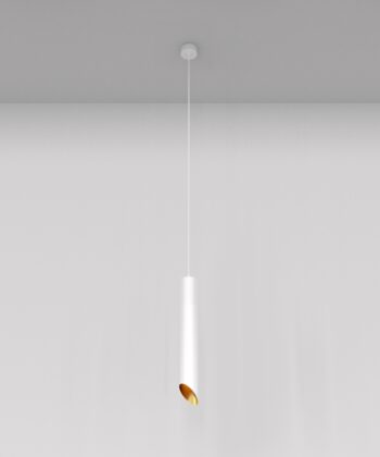 Suspensão Lipari Branco e Dourado