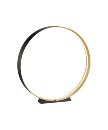 Candeeiro de Pé Loop Redondo Preto