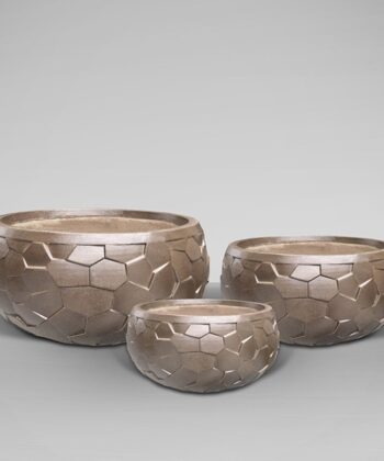 Conjunto 3 Floreiras Canela Bronze