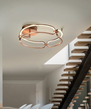 Plafon Colette Dourado Rosa 47cm