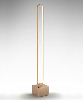 Candeeiro de Pé Colette Dourado Rosa