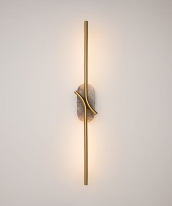 Aplique Renaissance Mármore Cinza e Dourado