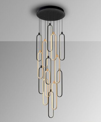 Suspensão Colette Dourado Rosa e Preto 14L Dimável (3M)